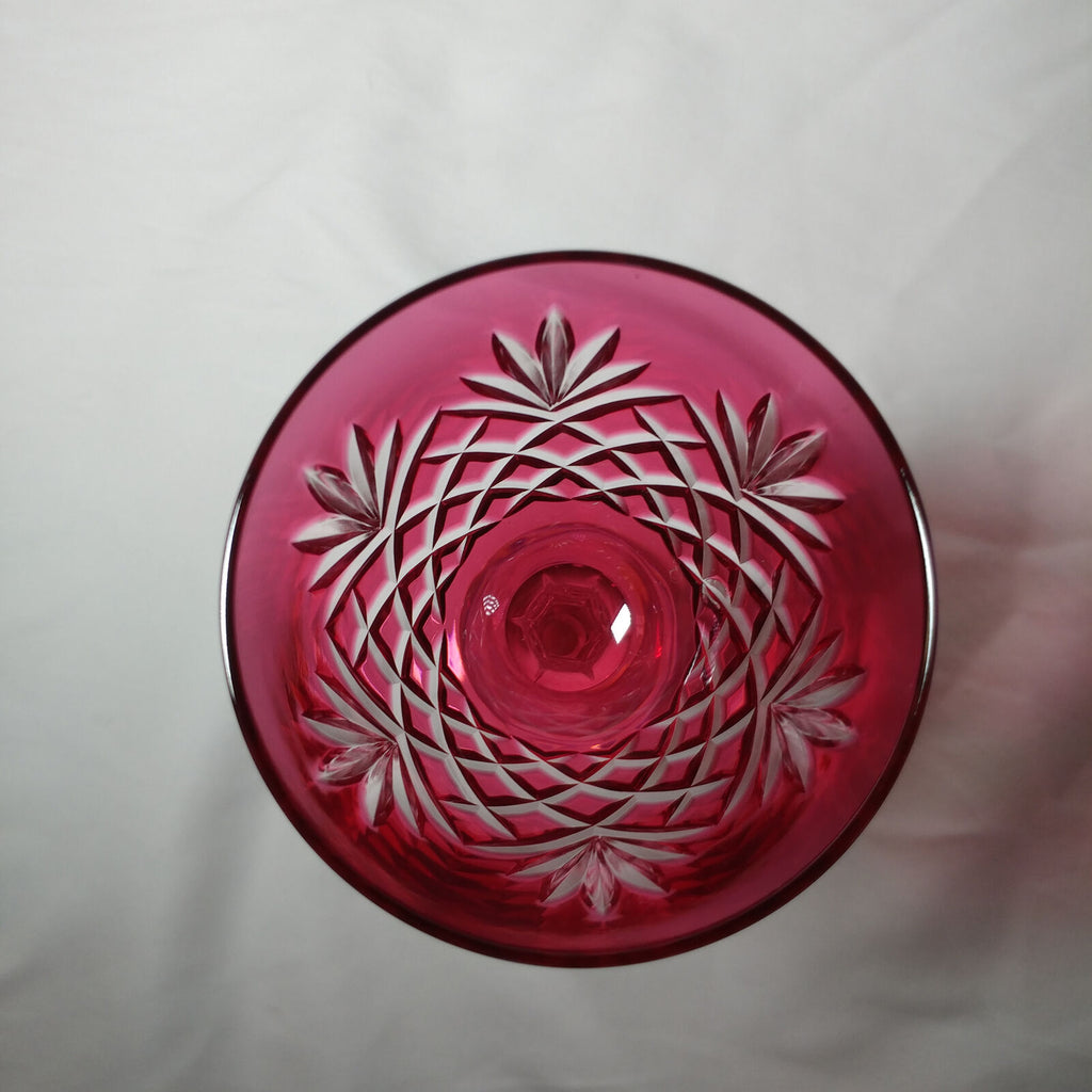 Faberge Odessa Cranberry Crystal Glass