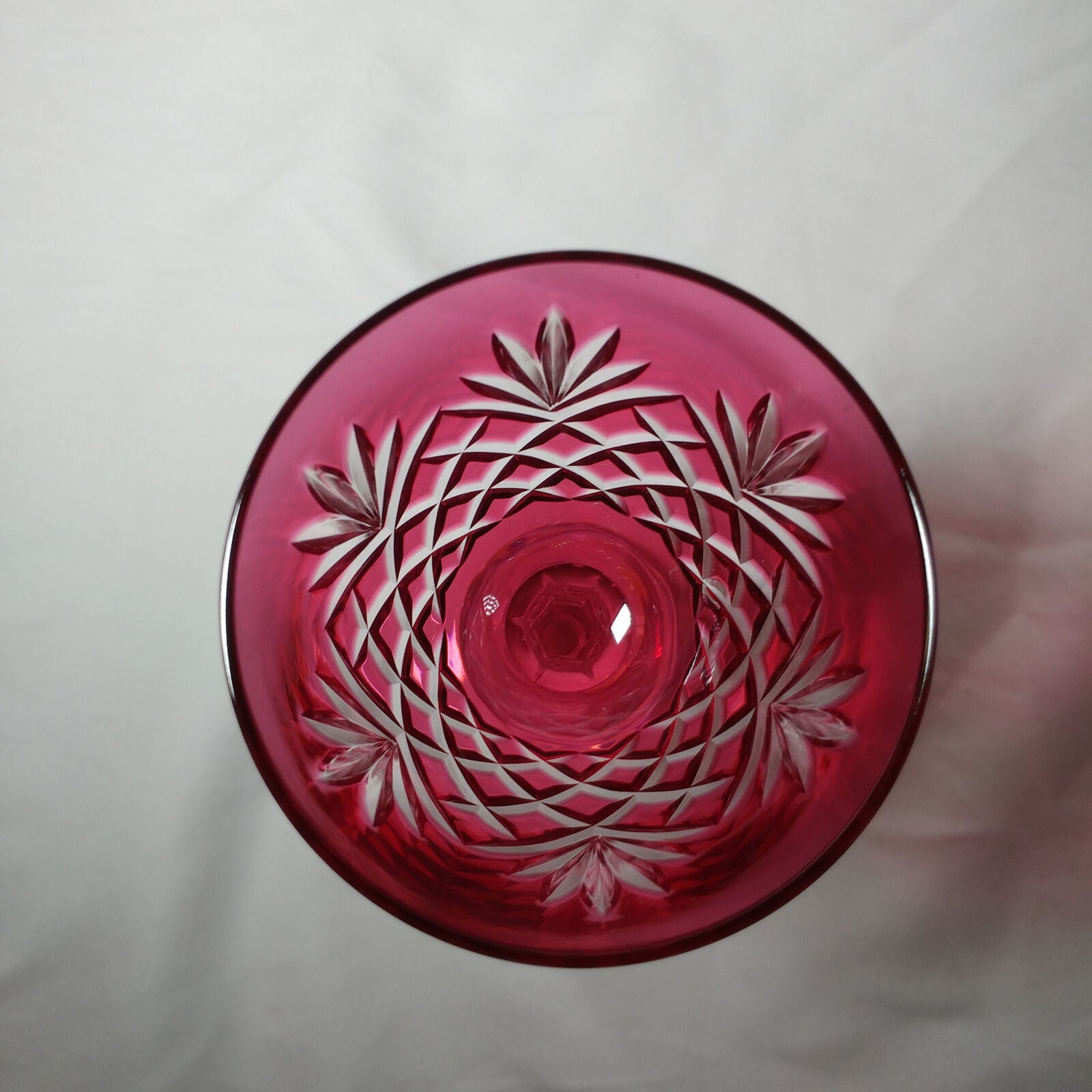 Faberge Odessa Cranberry Crystal Glass