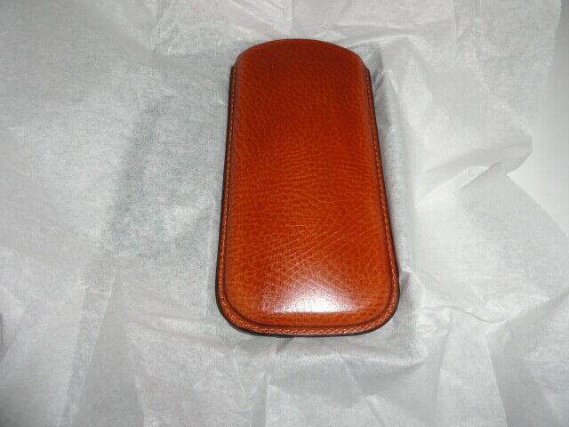 Pheasant Tan Leather Eyeglass Carrying Case 2.5" Size