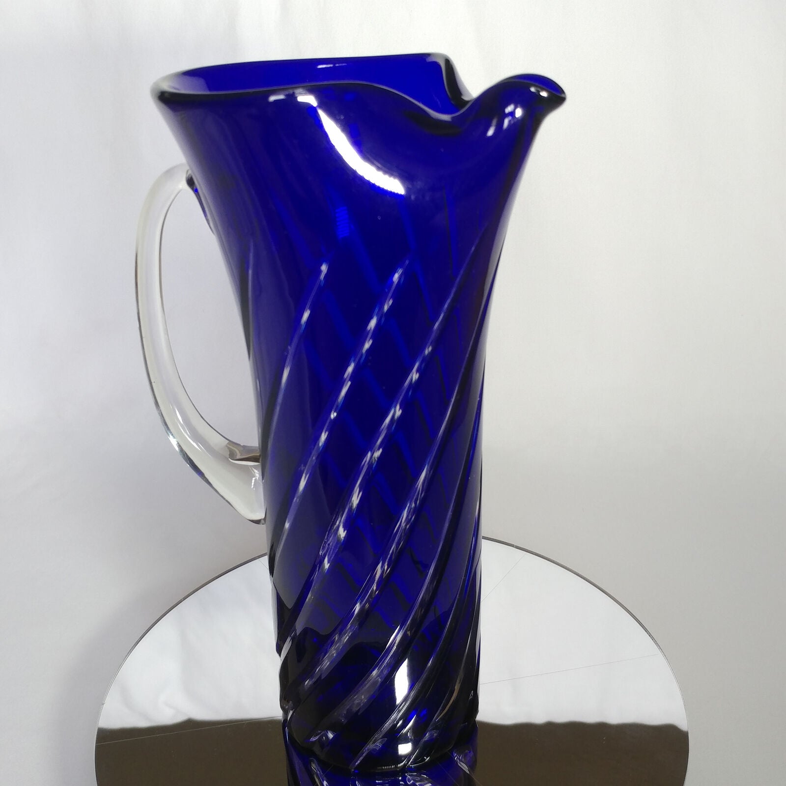 Blue Swirl Martini Pitcher
