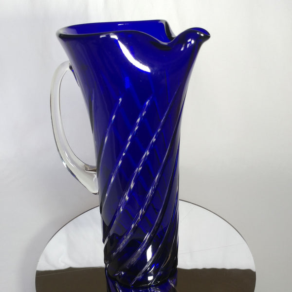 Blue Swirl Martini Pitcher