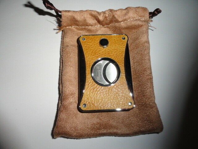 Brizard and Co. - "Elite Series 2" Cutter - Blue Ostrich and Camel Color Leather