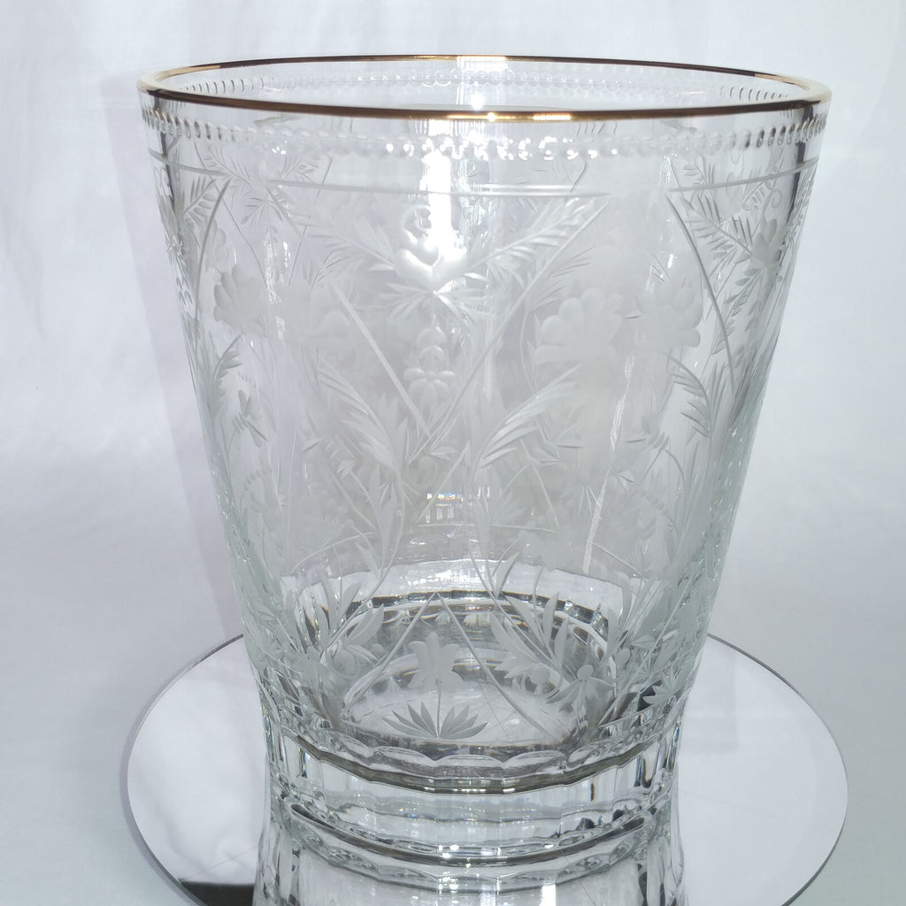 FABERGE | CRYSTAL CHAMPAGNE ICE BUCKET CHILLER | SPECIAL EDITION 22KT