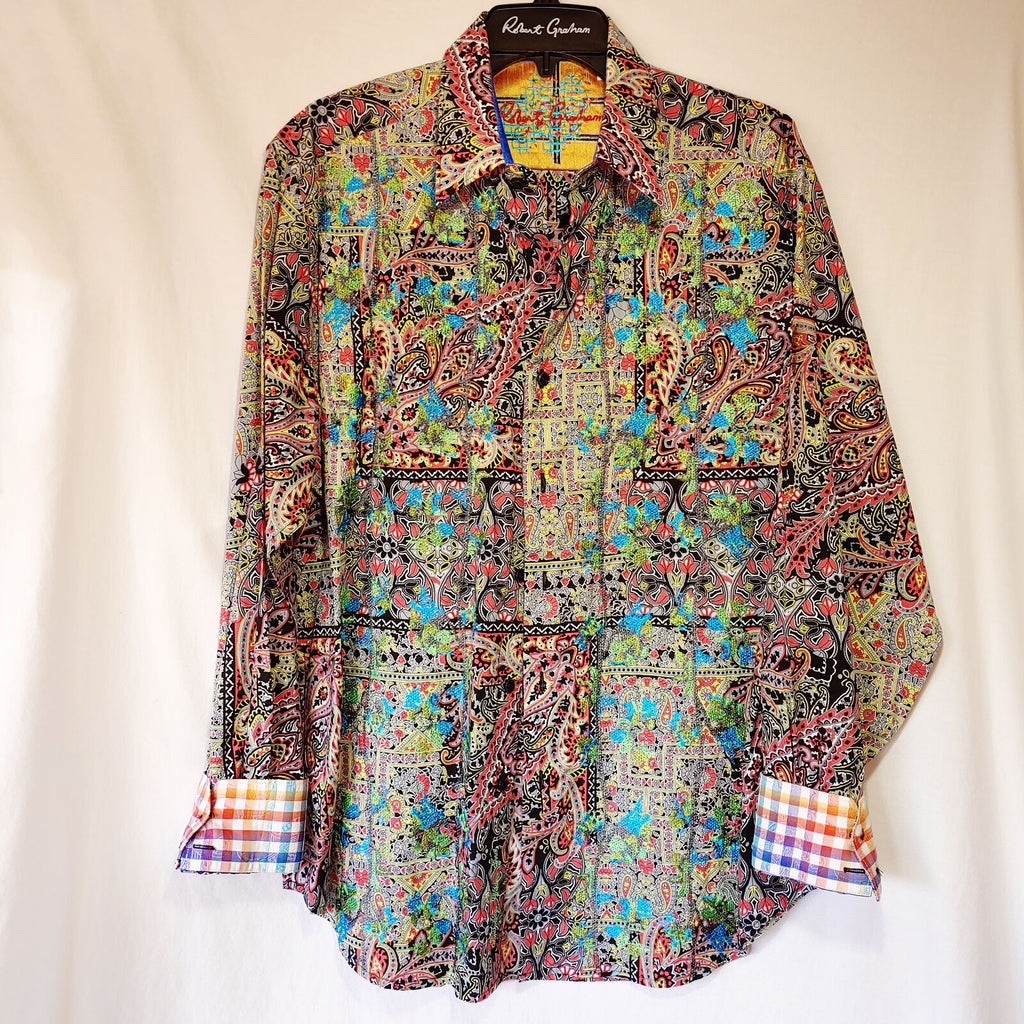 Robert Graham - Colorful Long Sleeve - Men's Medium Button Down Classic Fit