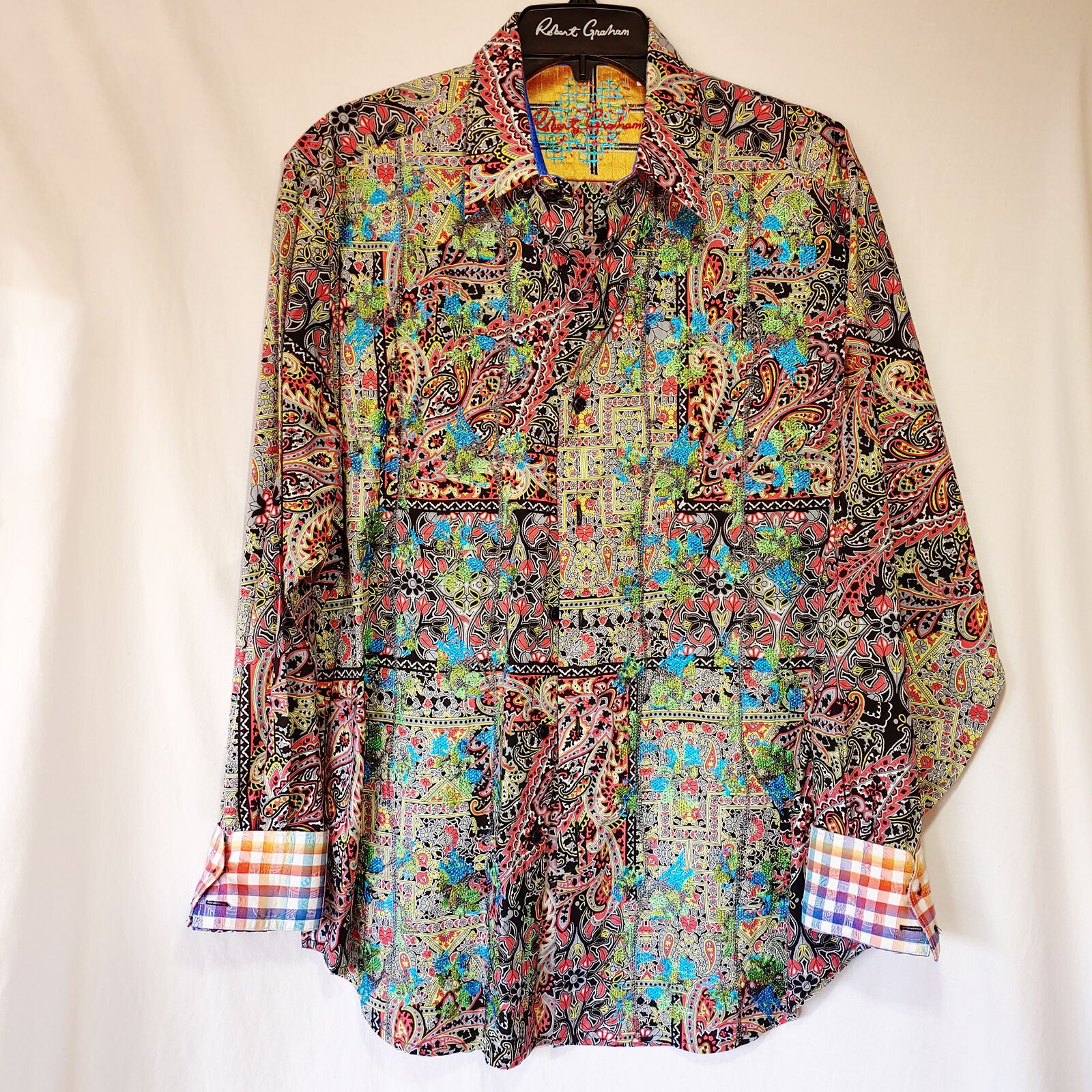 Robert Graham - Colorful Long Sleeve - Men's Medium Button Down Classic Fit