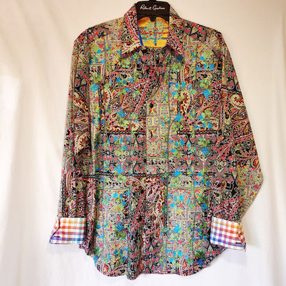 Robert Graham - Colorful Long Sleeve - Men's Medium Button Down Classic Fit