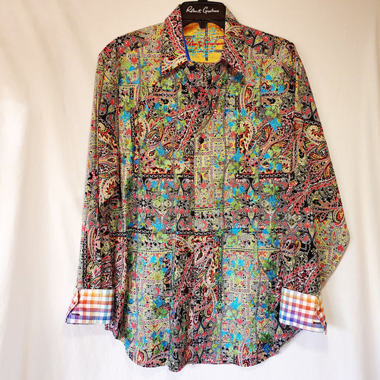 Robert Graham - Colorful Long Sleeve - Men's Medium Button Down Classic Fit