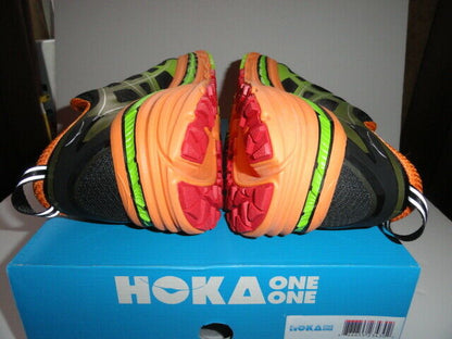 Hoka One One Mens Stinson 3 ATR Shoes 1008326 Bright Green / Persimmon 12.5