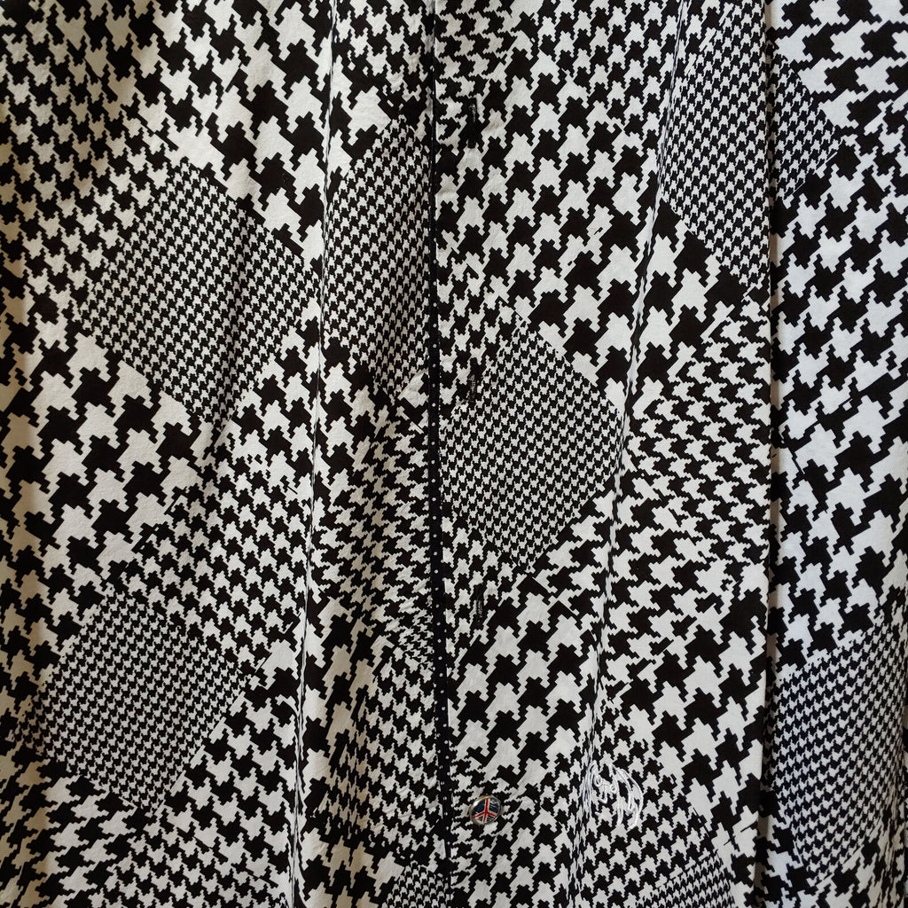 John Lennon | Men's Black and White Patterned Longsleeve Buttondown Casual Shirt
