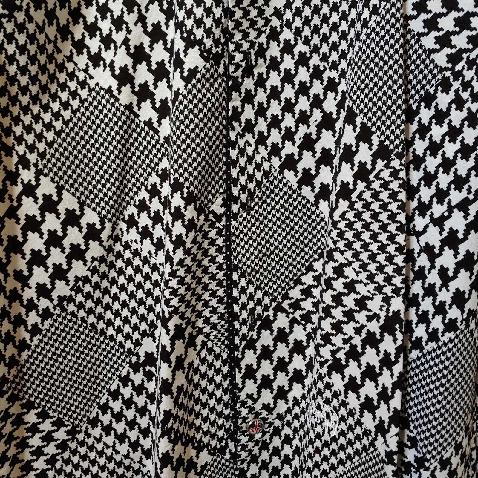 John Lennon | Men's Black and White Patterned Longsleeve Buttondown Casual Shirt