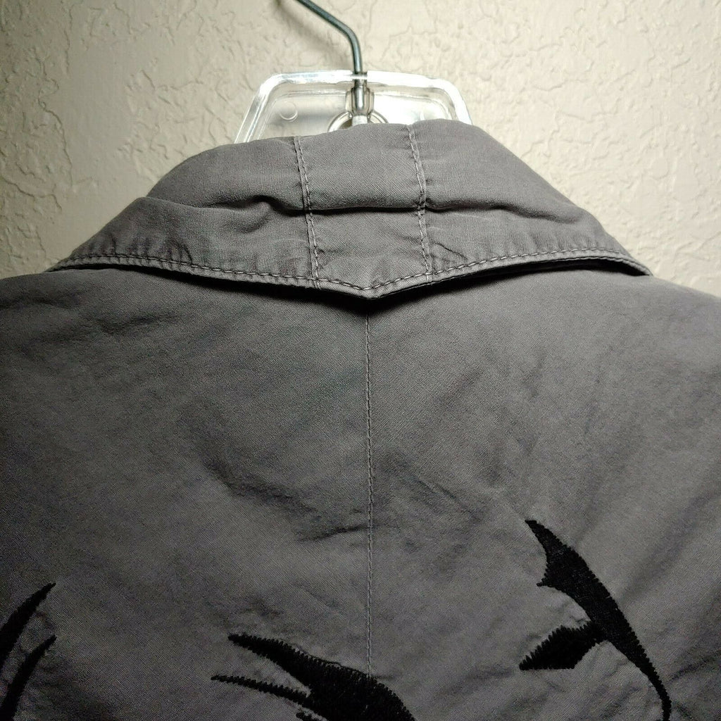 Rebel Spirit | Gray | Men's Large Button-Down short sleeve Shirt