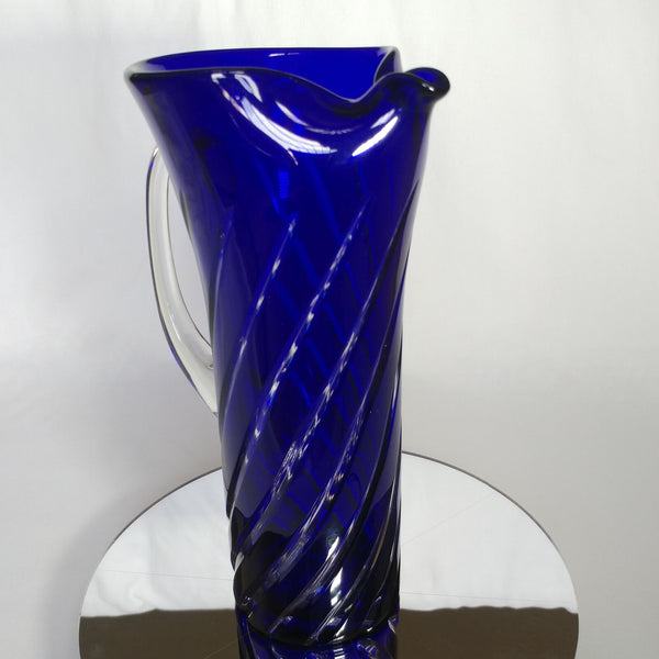 Blue Swirl Martini Pitcher