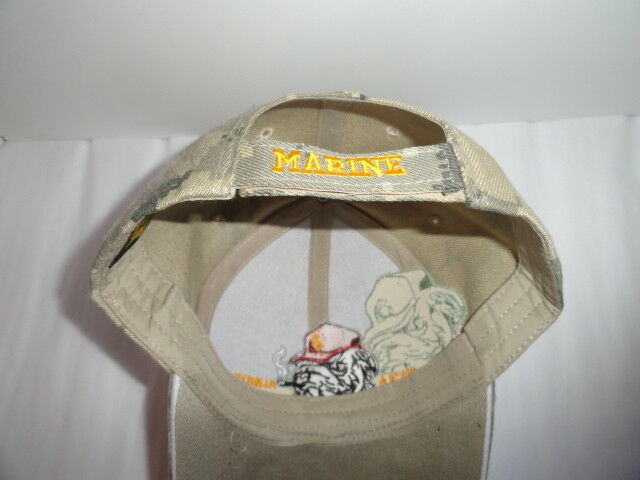 USMC Bulldog ashtray &  USMC Camo Baseball Cap Combo