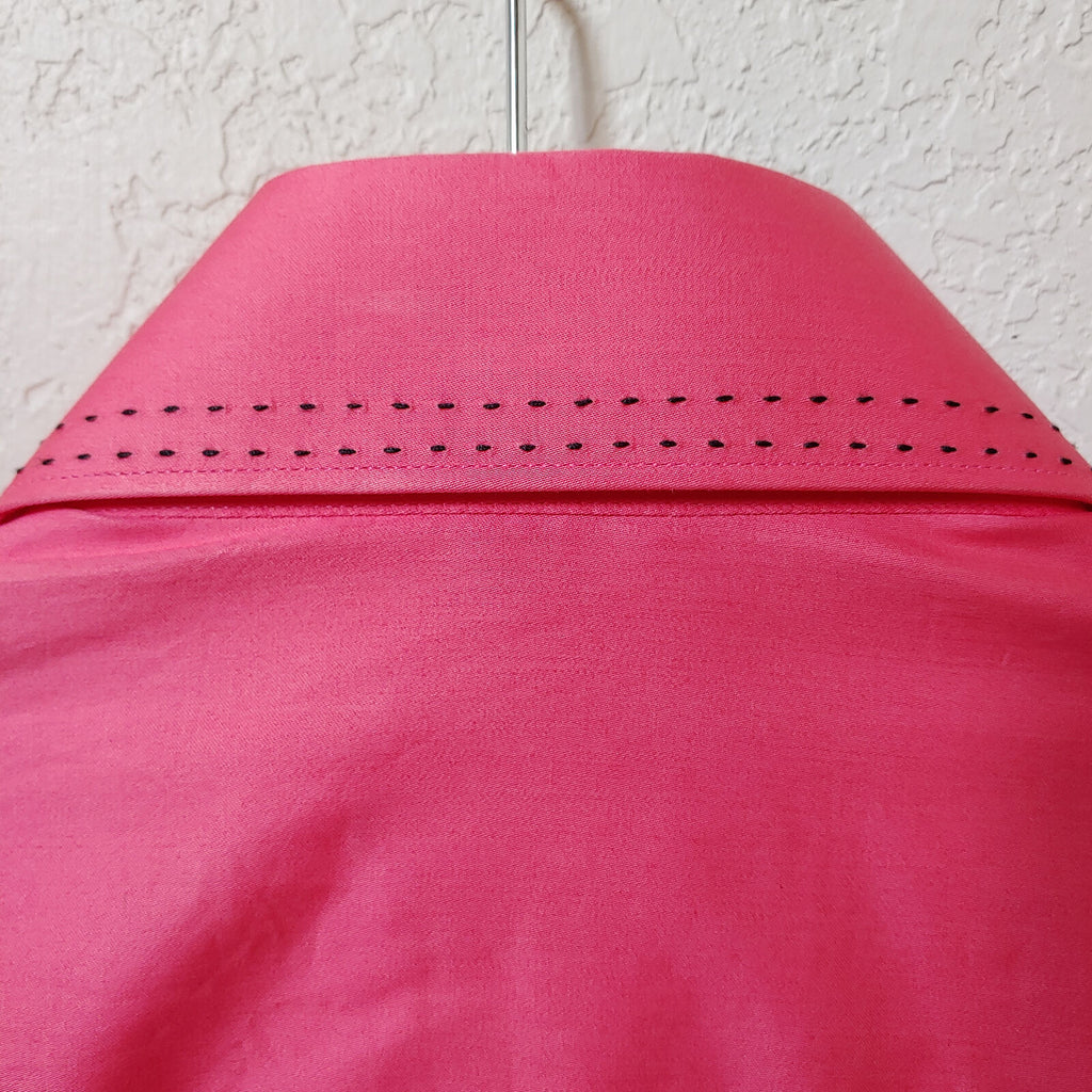 Debonair | Men's Pink Longsleeve Buttondown Casual Shirt | Sz. 3