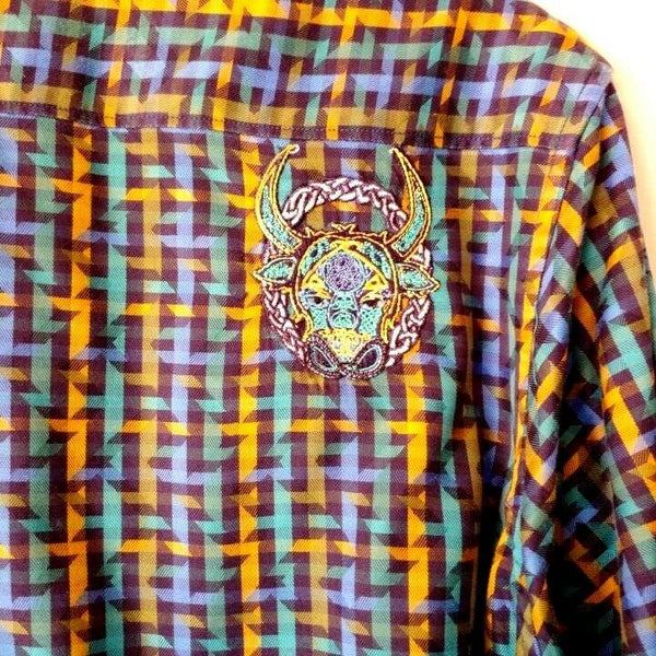 Robert Graham - Colorful Long Sleeve - Men's Medium Button Down Classic Fit