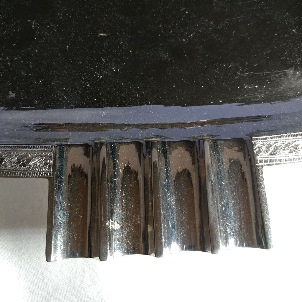 Chrome over Brass  Plated Serving Tray