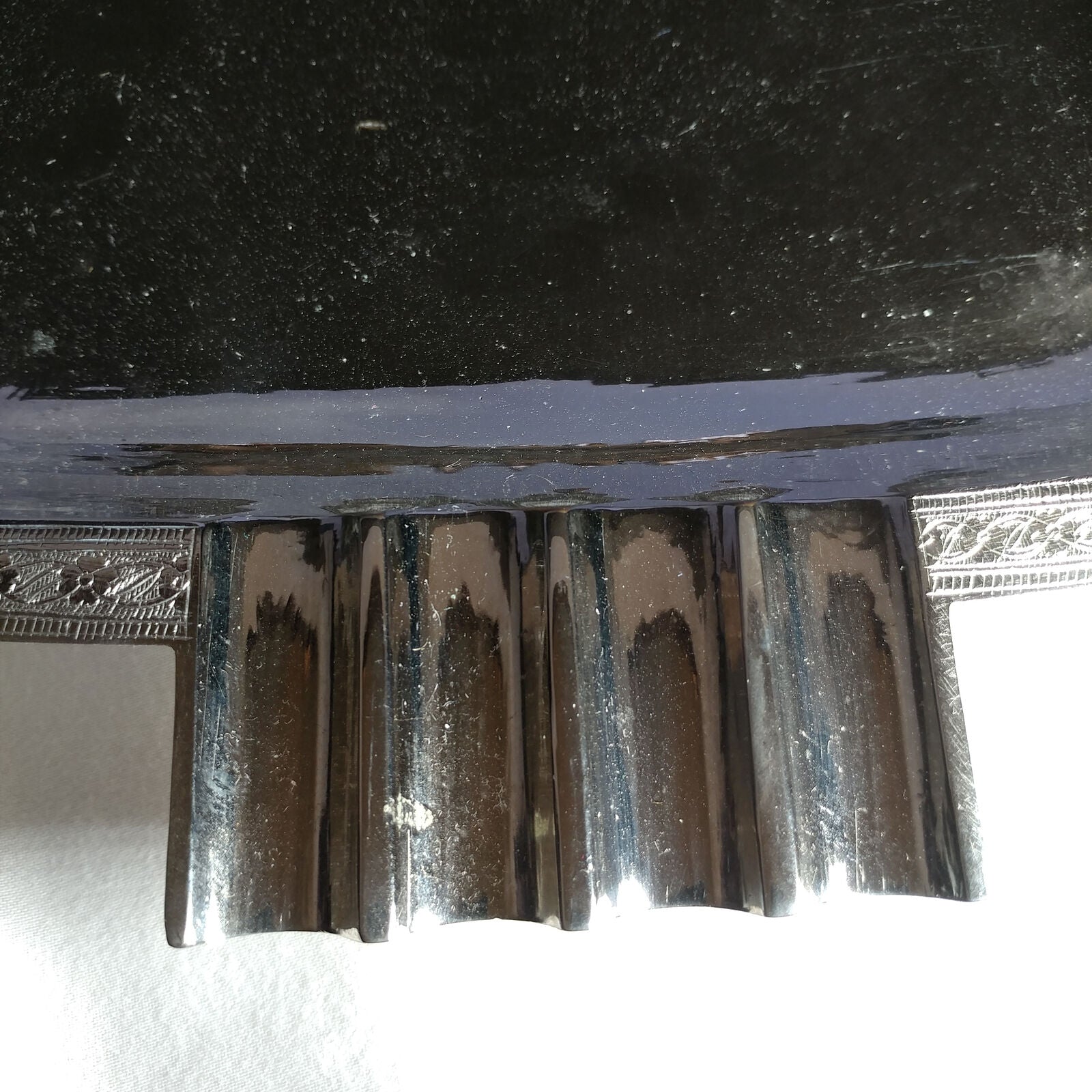 Chrome over Brass  Plated Serving Tray