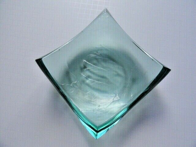 Stephen Schlanser Jade Art Glass Bowl Brush Stokes
