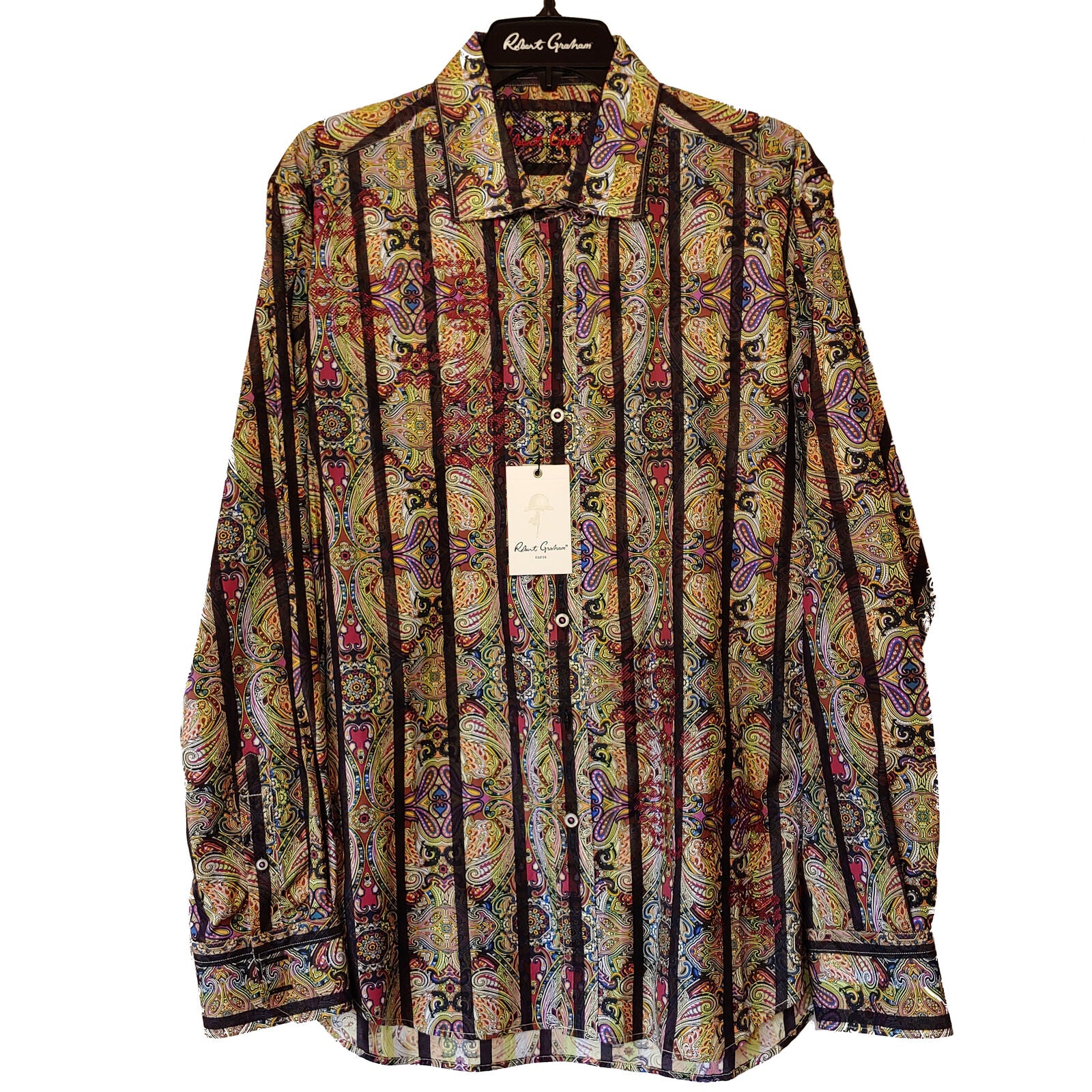 Robert Graham - Colorful Long Sleeve - Men's Medium Button Down Classic Fit