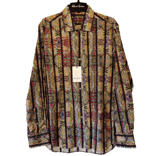 Robert Graham - Colorful Long Sleeve - Men's Medium Button Down Classic Fit