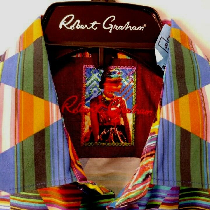 Robert Graham - Colorful Long Sleeve - Men's Medium Button Down Classic Fit