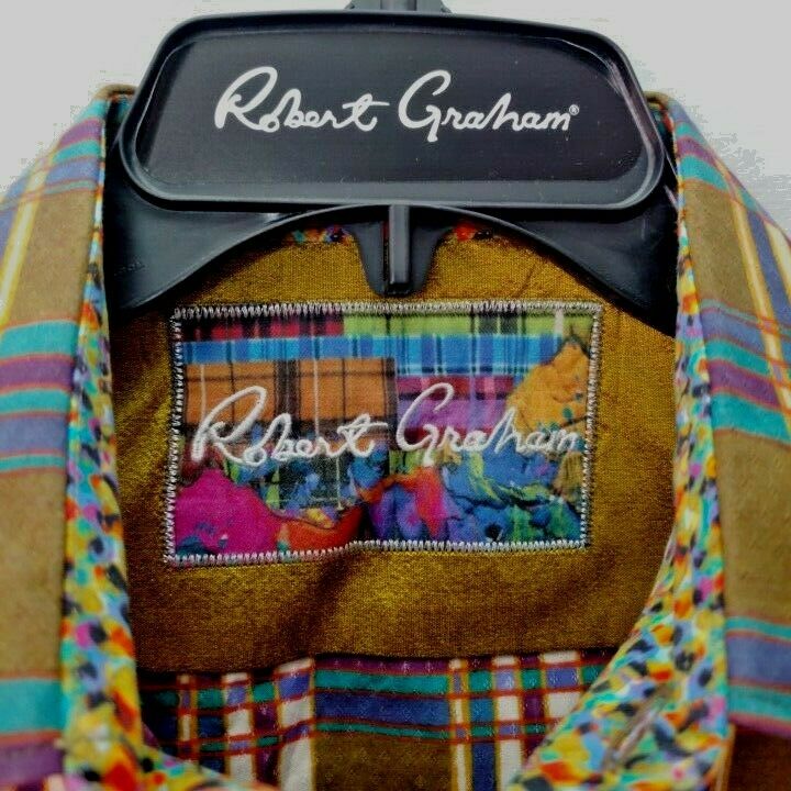 Robert Graham - Colorful Long Sleeve - Men's Medium Button Down Classic Fit