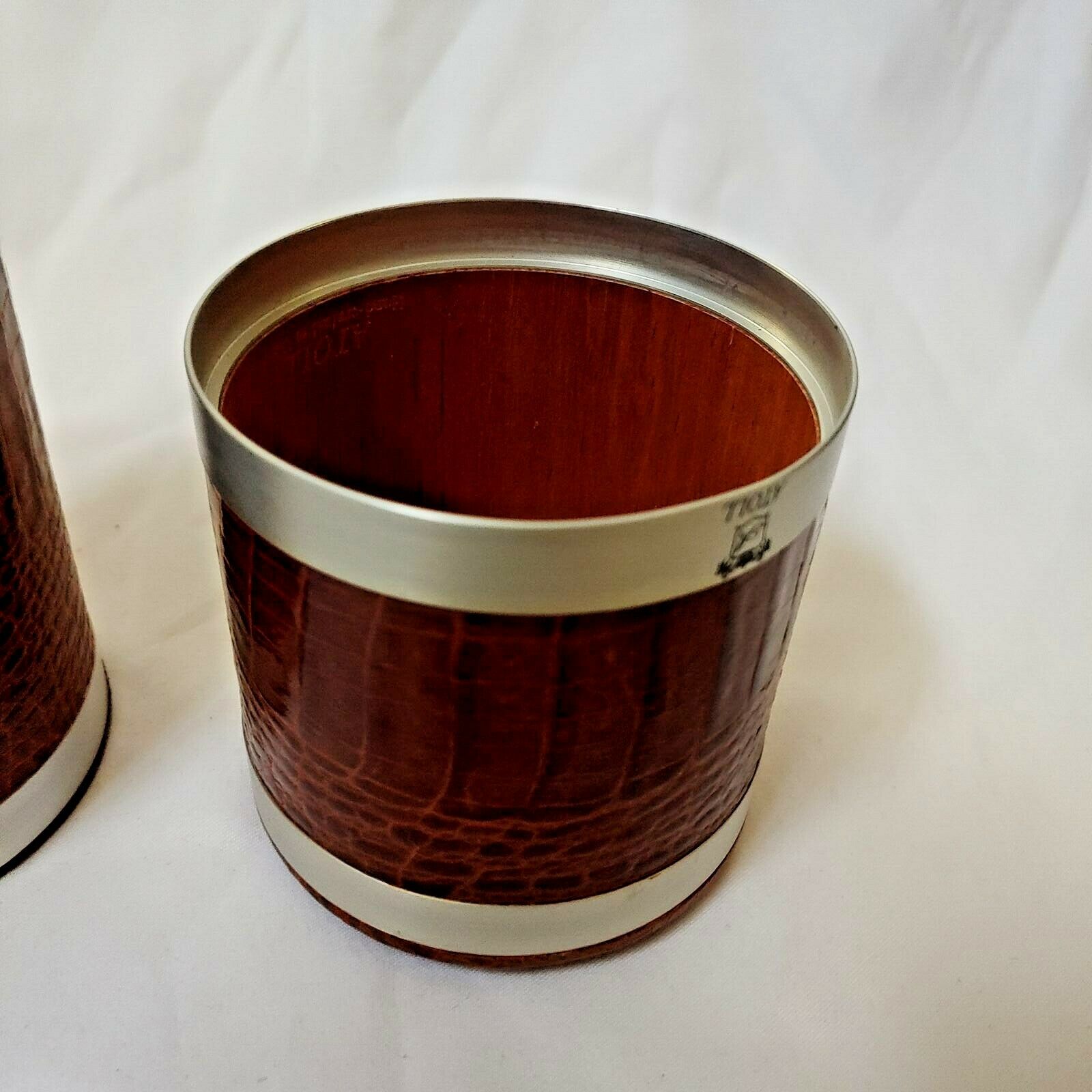 ATOLL TRAVEL HUMIDOR IN BROWN CROC LEATHER