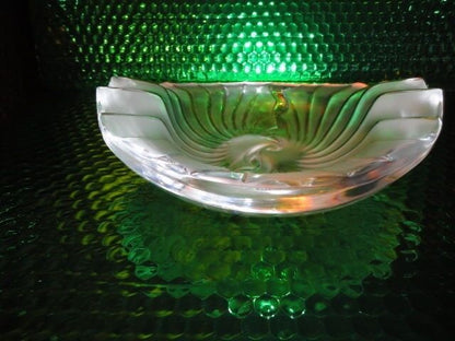 Lalique Frosted Glass Nancy Cendrier Bowl Ashtray