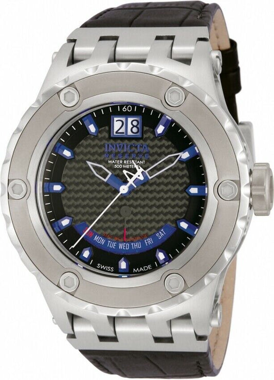 INVICTA SUBAQUA SPECIALTY QUARTZ WATCH - STAINLESS STEEL CASE W/BLKLEATHER BAND