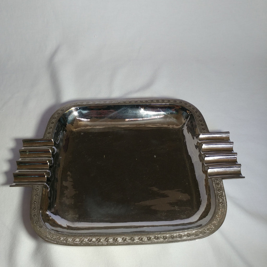 Chrome over Brass  Plated Serving Tray