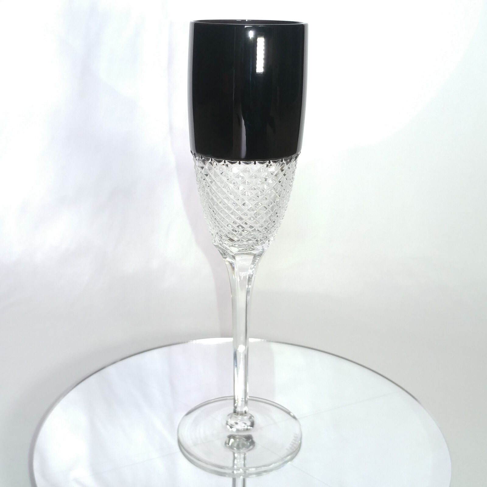 Faberge Flutes in Amethyst Diamond pattern in the original box