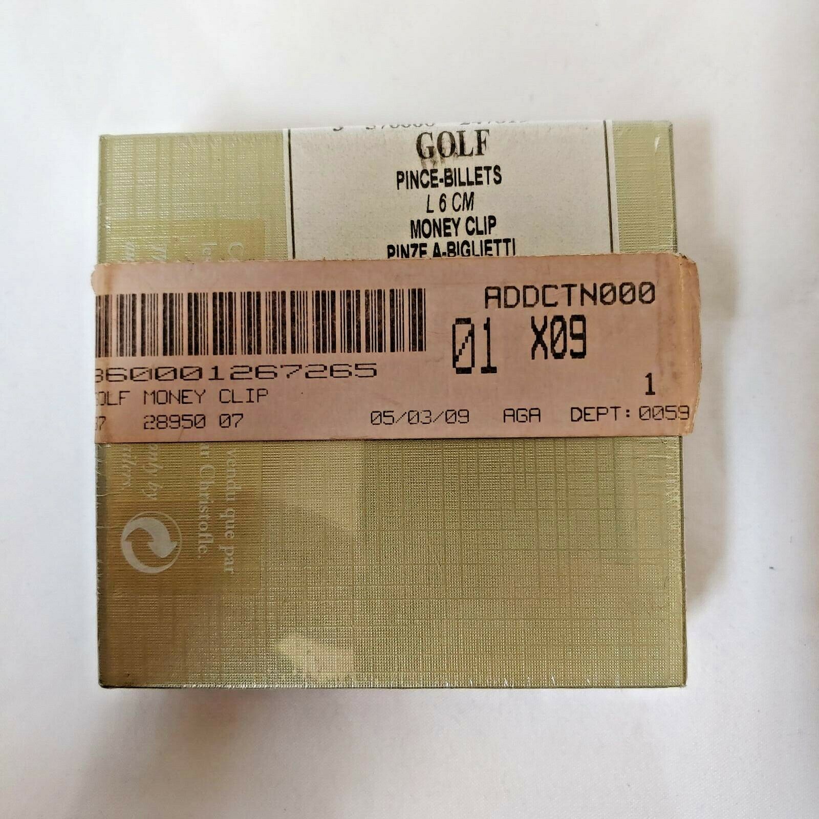 Christofle Sterling Golf Money Clip | New In Box