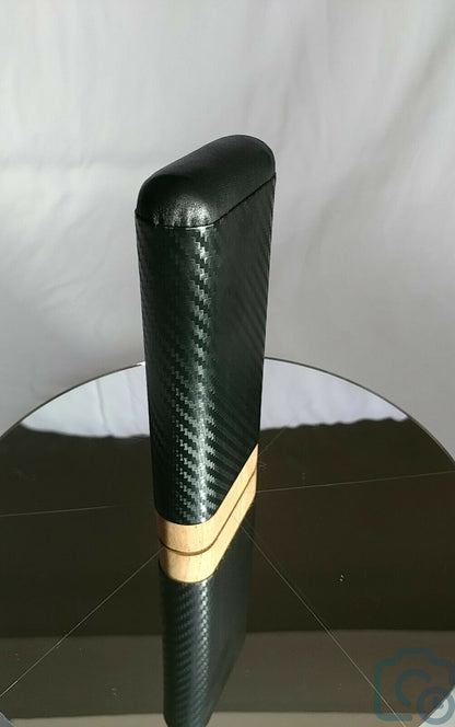 Wood Portable Black Carbon Fiber Cigar Case Outdoor 3 Tubes Travel Humidor