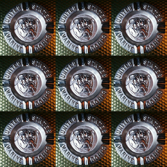 USMC Bulldog Ashtray made in USA