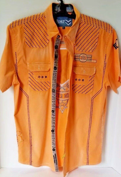 Roar Orange Short Sleeve Shirt sized Large
