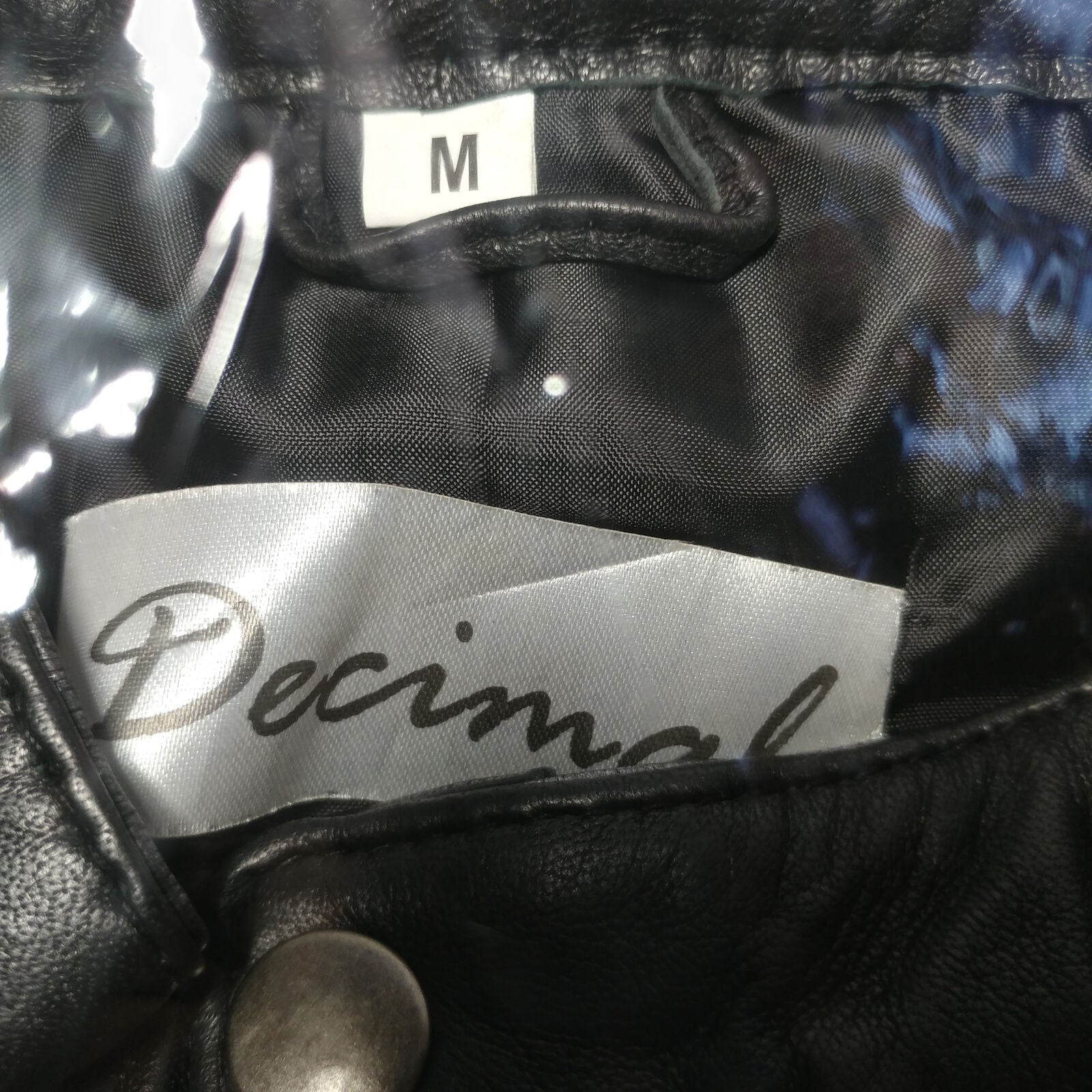 Decimal | Men's Black Leather Jacket | Size: Medium | Style: B60-L | NEW