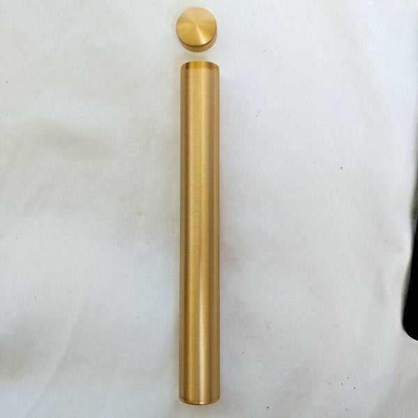 Cigar Classics | Travel Humidor Tube | Alum with Black Leather Holding Case