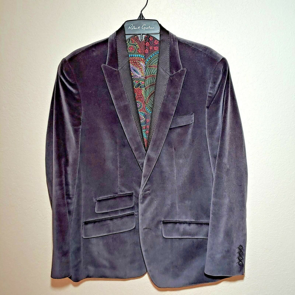 Robert Graham - Classic Fit Sport Coat Suede Jacket - Black
