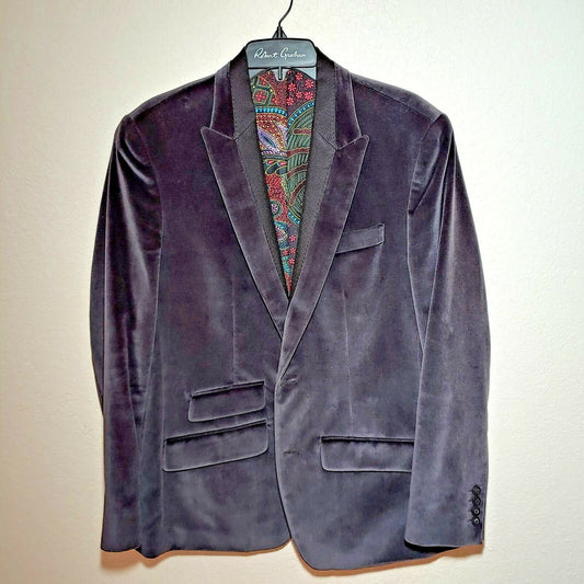 Robert Graham - Classic Fit Sport Coat Suede Jacket - Black