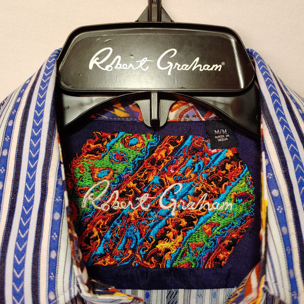Robert Graham - Colorful Long Sleeve - Men's Medium Button Down Classic Fit