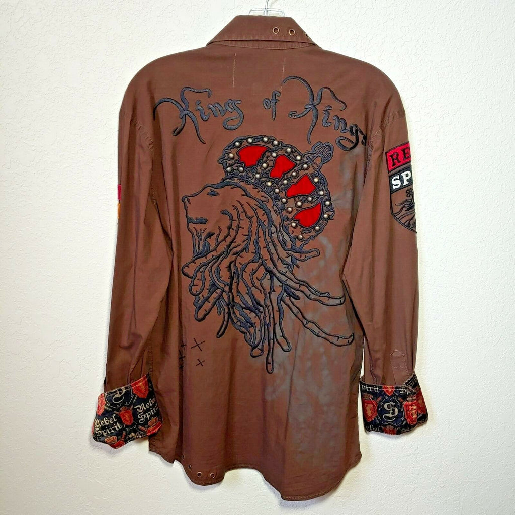 Rebel Spirit | Brown | King of Kings Shirt | Men's Medium