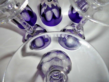 Faberge regency goblets in cobalt  blue crystal