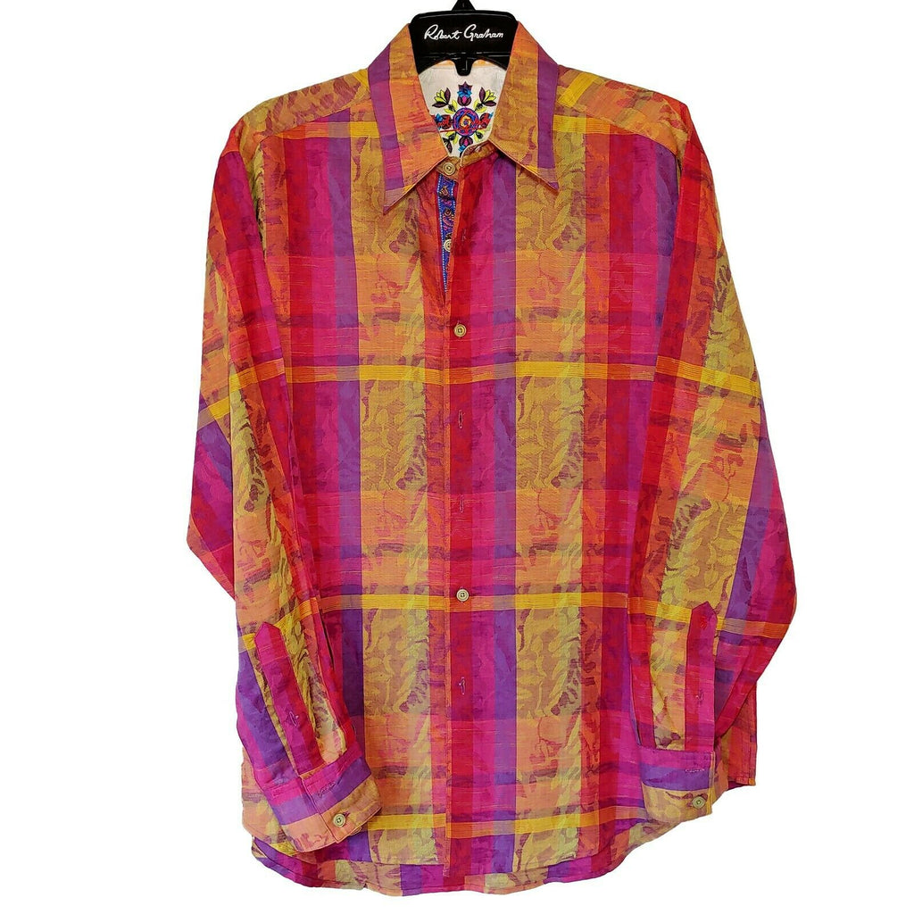 Robert Graham - Colorful Long Sleeve - Men's Medium Button Down Classic Fit