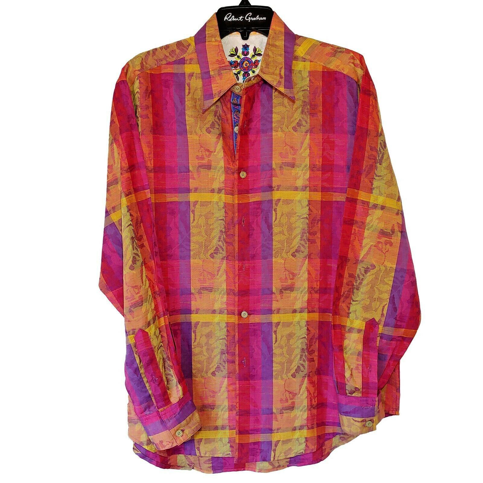 Robert Graham - Colorful Long Sleeve - Men's Medium Button Down Classic Fit