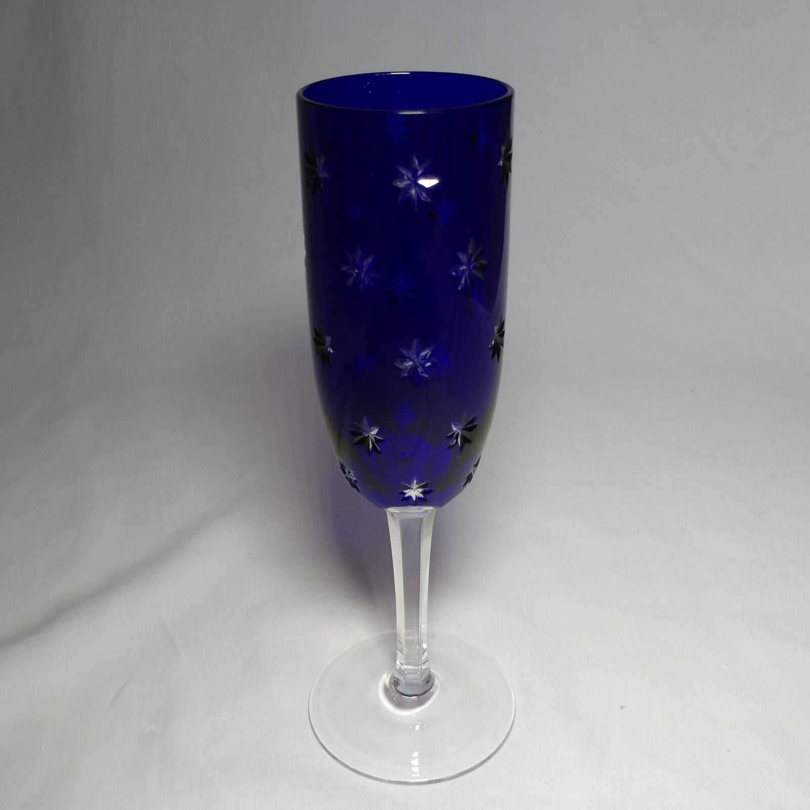 Faberge Galaxy Cobalt Bleu Crystal Flute Glass