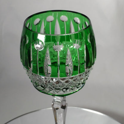 FABERGE XENIA IMPERIAL EMERALD GREEN  CRYSTAL GOBLET | SINGLE