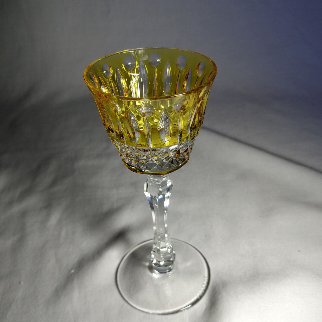 Faberge Xenia Yellow  Cordial Crystal Glass
