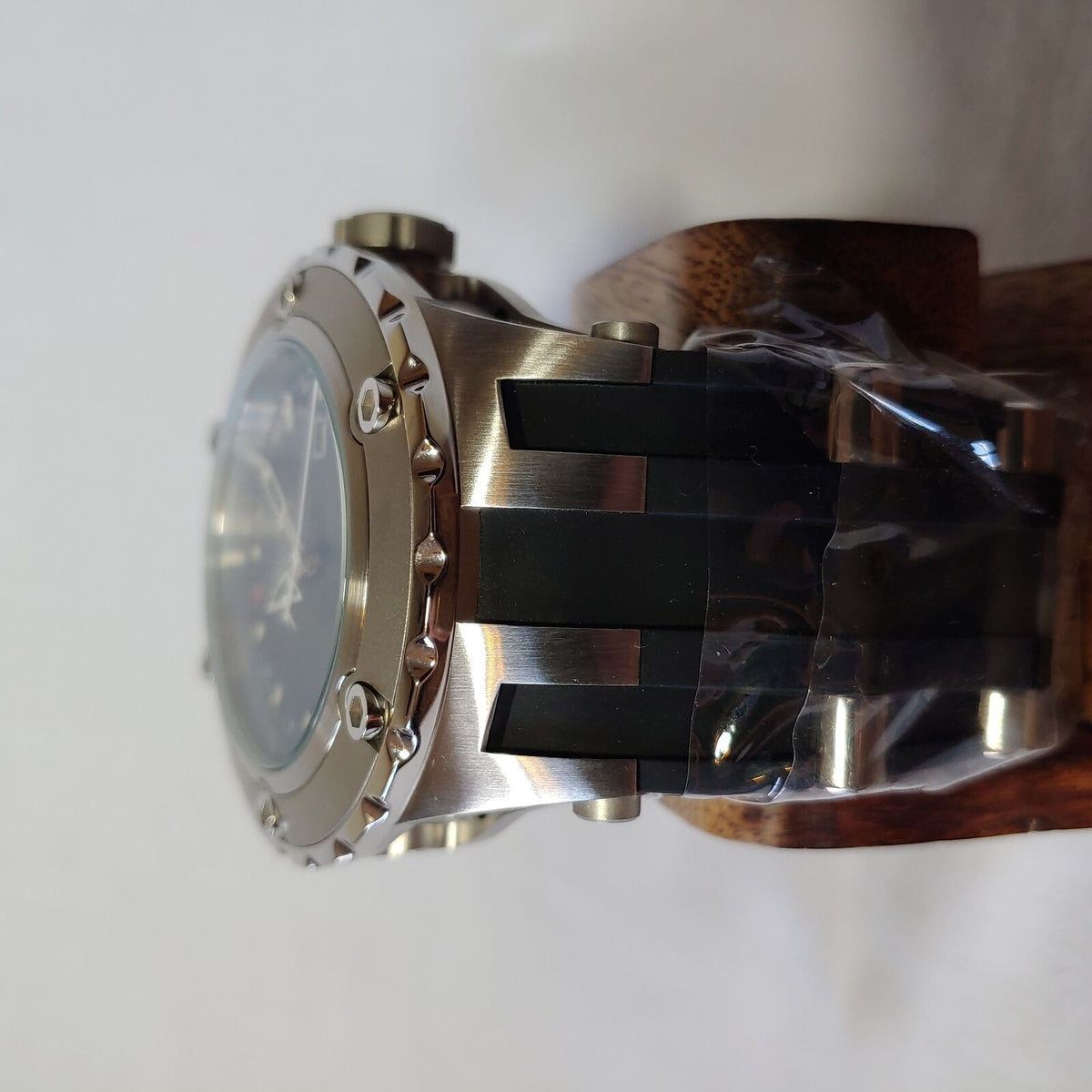 Invicta Men's 6182 Reserve Collection GMT Stainless Steel Black Rubber Watch