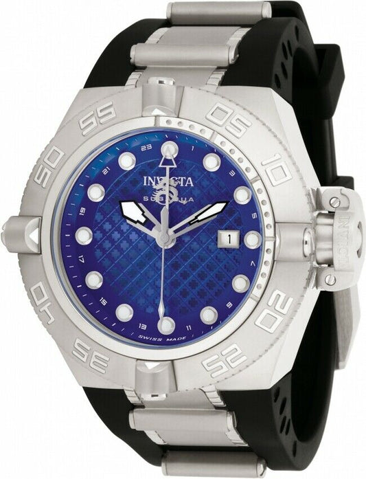 INVICTA SUBAQUA NOMA IV MENS QUARTZ 50MM BLUE CASE STAINLESS STEEL DIAL