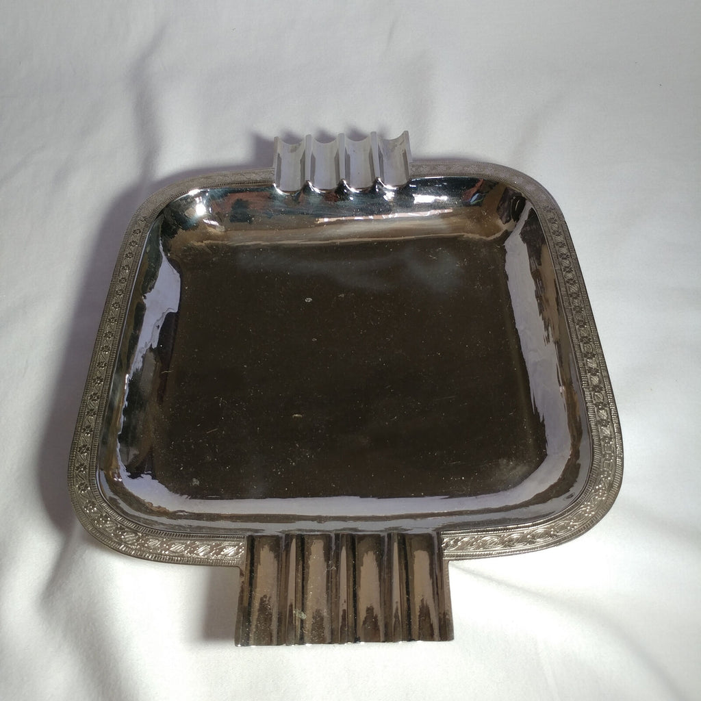 Chrome over Brass  Plated Serving Tray